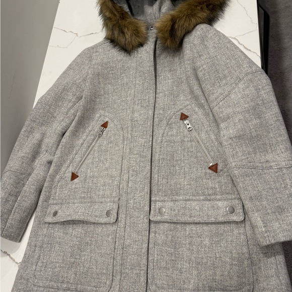 J. Crew Jackets & Blazers - J. Crew Silver Coat with Chain Detail